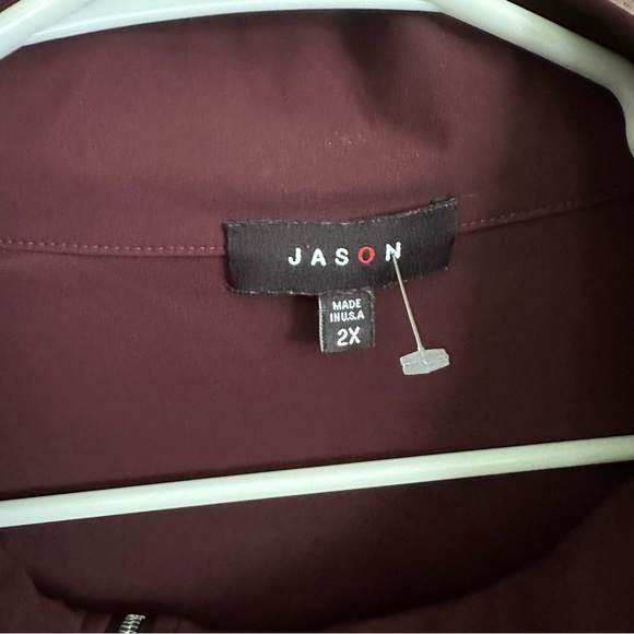Jason by Comfy USA Duster Jacket in Wine Purple -2X - Picture 4 of 5